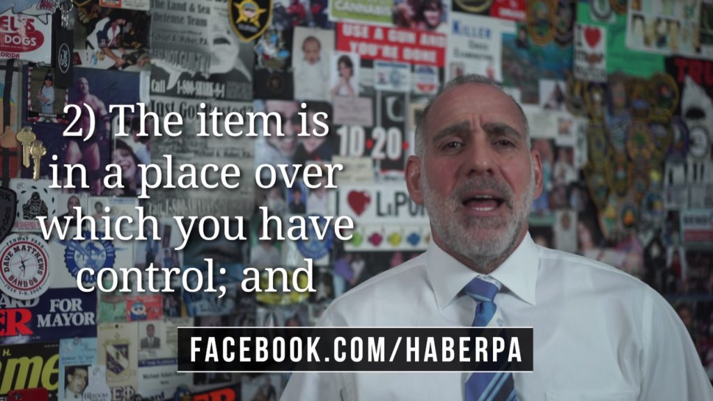 185) What's the difference between Actual and Constructive Possession? ~ HaberPA Miami Lawyer